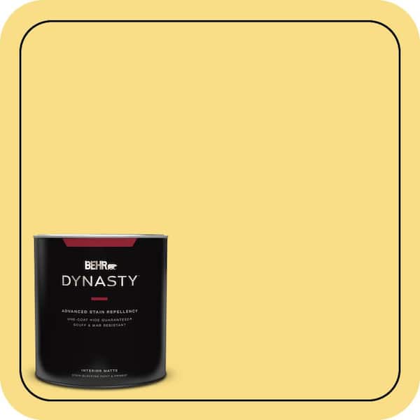 BEHR DYNASTY 1 qt. #390B-5 Bee Pollen Matte Interior Stain-Blocking Paint and Primer