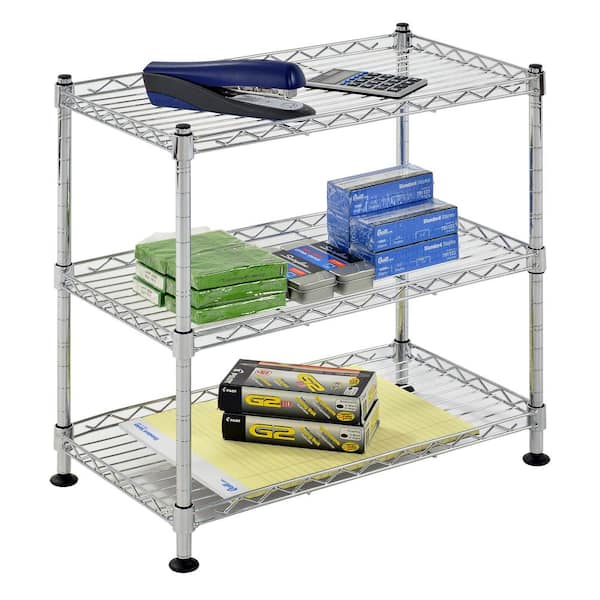 Zimtown 3 Tier Metal Storage Rack Wire Shelving Unit For Small  Dorms/Kitchen, 18L x 8W x 18H Inches