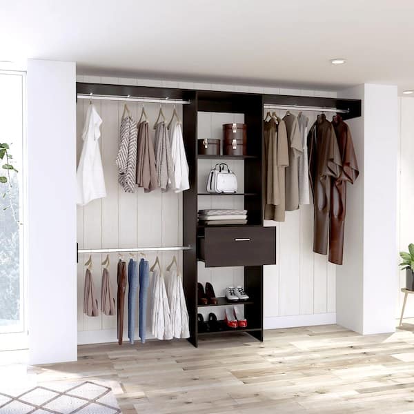 Rattan Coat Hanger Rack - Black/beige - Home All