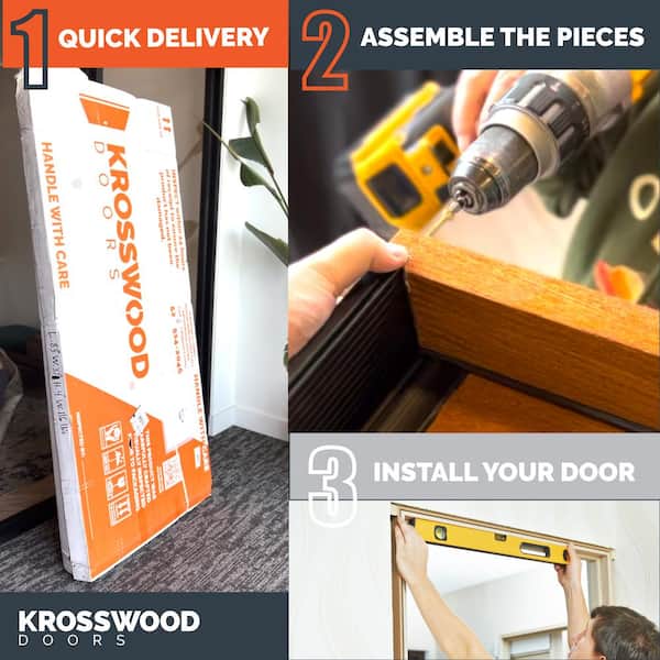 DIY RTA Kit 30 in. x 80 in. Shaker 5-Panel Right-Hand Primed Solid Core MDF Wood Single Ready To Assemble Interior Door