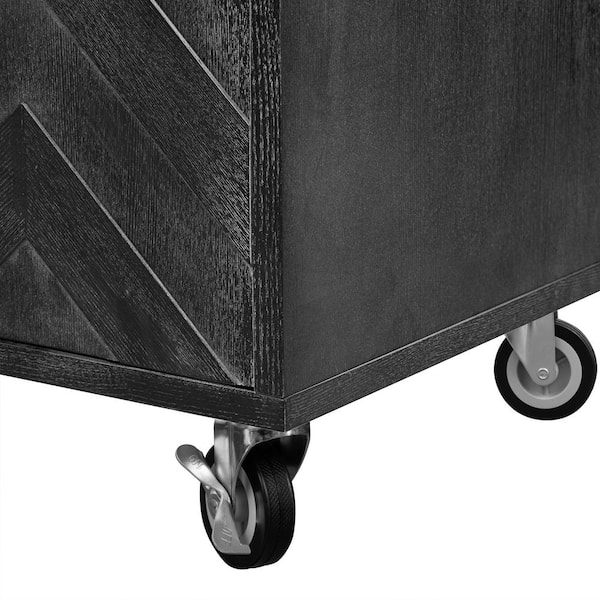 Cesicia Black Wood Wave Stripes 51.2 in. Farmhouse Kitchen Cesicia Black Wood Wave Stripes 51.2 in. Farmhouse Kitchen