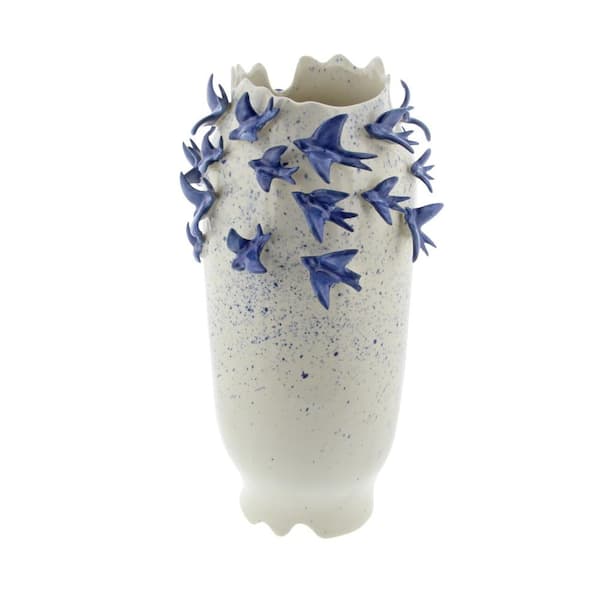 Litton Lane White Ceramic Coastal Decorative Vase