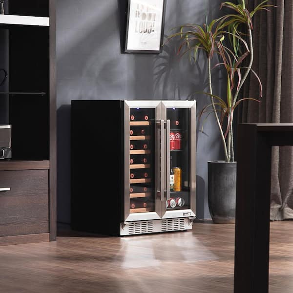 NewAir 24 in. Dual Zone Built-in 20-Bottle and 78-Can Wine and