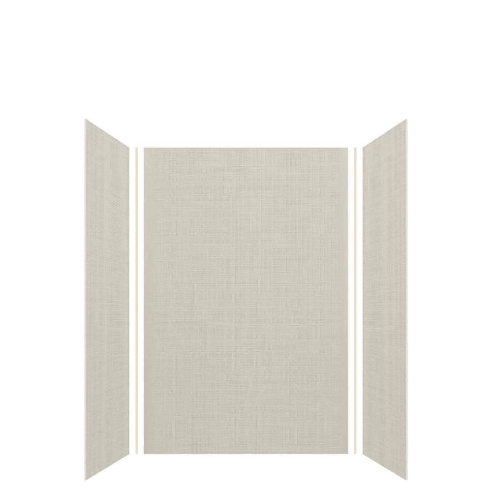 Cameo Beige Composite 3-Panel Shower Wall Kit, 36" x 48" x 72"