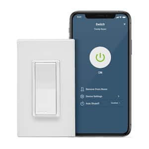 Decora Smart Wi-Fi 15 Amp Light Switch No Hub Required Works with Alexa Google Assistant Wallplate Included, White