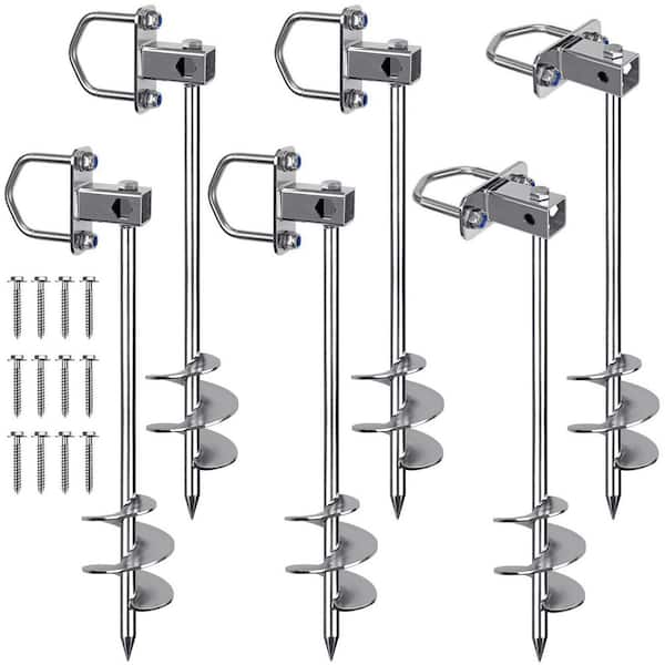 Multi-Purpose Ground Anchors Screw Mobile Home Anchors, Earth Anchors for Shed, Swing Set, Carport, Shed