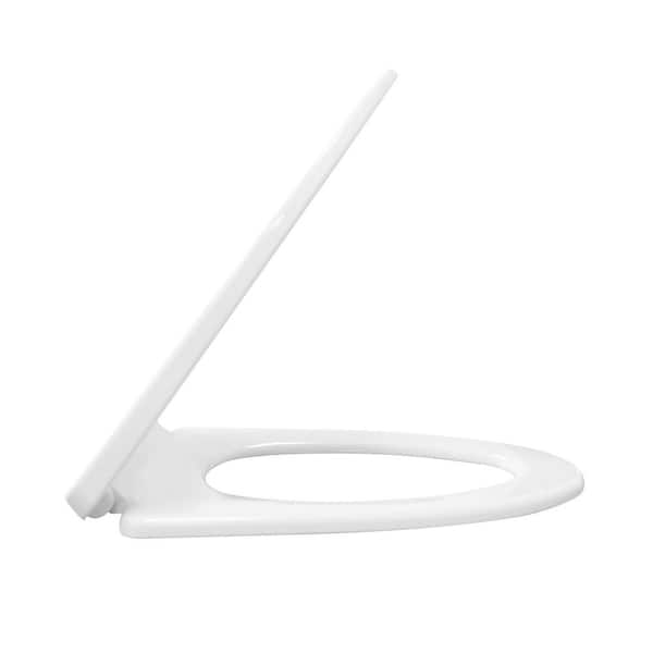 DEERVALLEY Elongated Quick-Release Soft-Close Closed Front Toilet Seat in White
