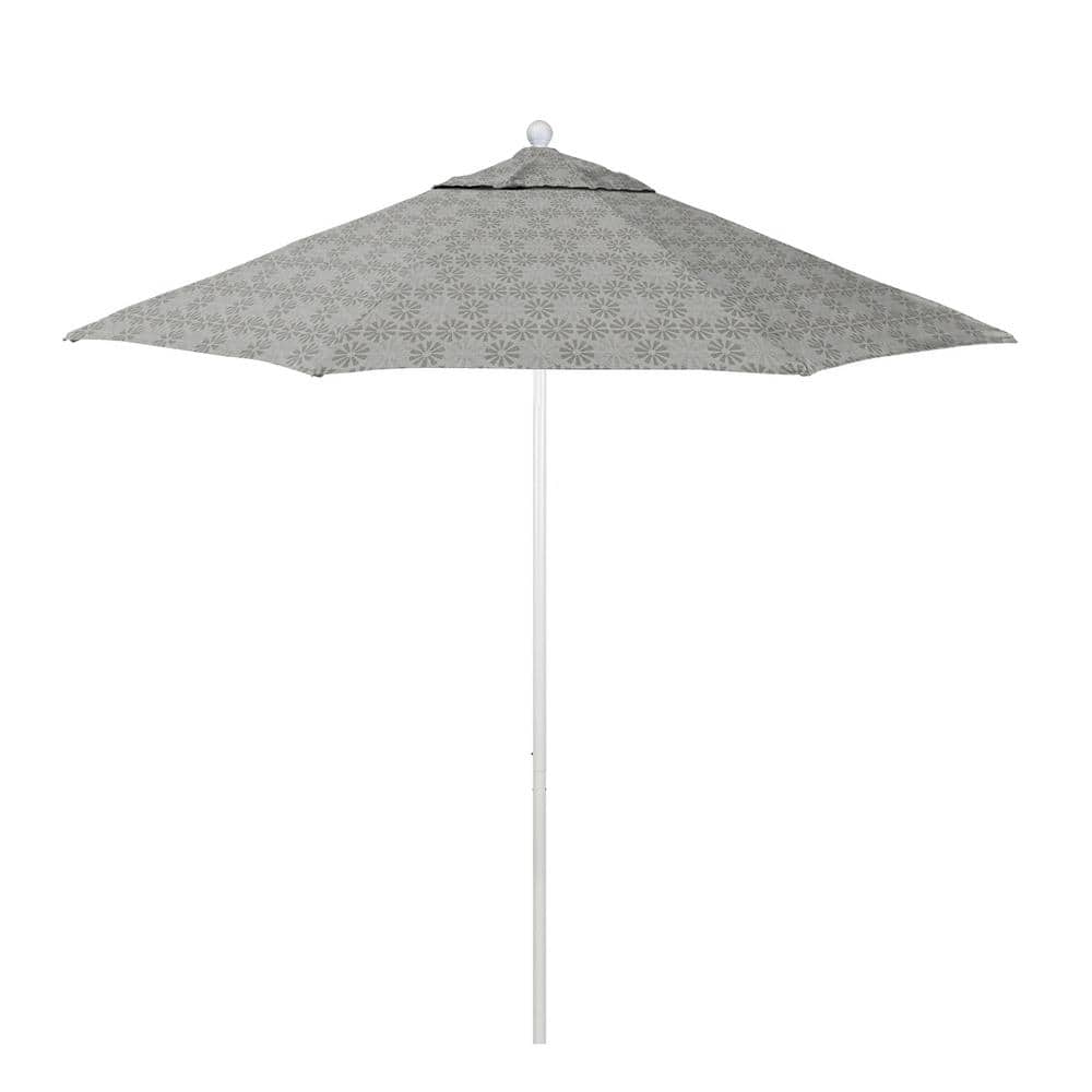 9 ft. Matted White Aluminum Market Patio Umbrella with Fiberglass Ribs and Push-Lift in Spiro Graphite Pacifica Premium price history on PriceWatchPro