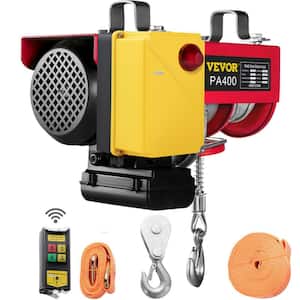 Electric Winch 880 lbs. Steel Electric Lift 110-Volt with Wireless Remote Control for Factory Warehouse
