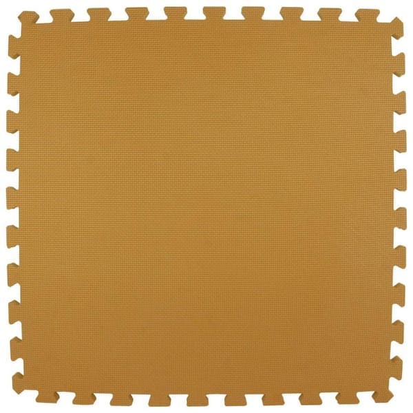 Greatmats Premium Tan 24 in. x 24 in. x 5/8 in. Foam Interlocking Floor Mat (Case of 25)