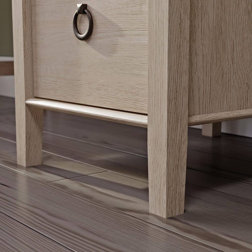 Cascade Oak Single Pedestal Desk with Drawers and Keyboard Tray