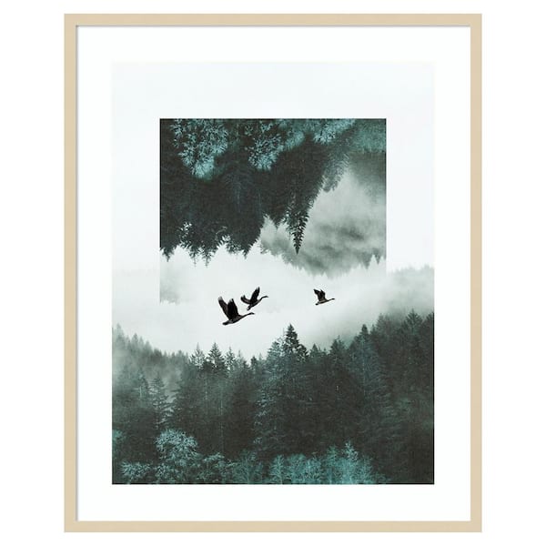 Amanti Art Misty Skein II by Grace Popp 33 in. W x 41 in. H. Wood Framed Wall Art Print Framed in Brown