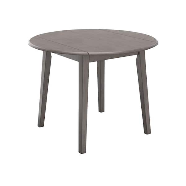 Benjara 42.75 in. Gray Wood 4 Legs Dining Table Seating 2