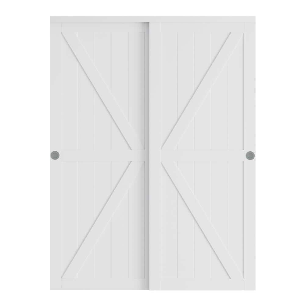 SOCBAZZAR 72 in. x 78.58 in. K-Shape Solid Core White Finished MDF