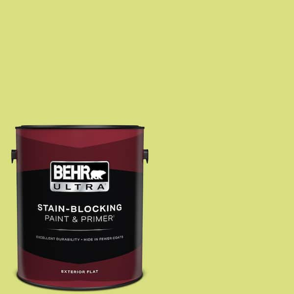 BEHR ULTRA 1 gal. #410B-4 Carolina Parakeet Flat Exterior Paint & Primer