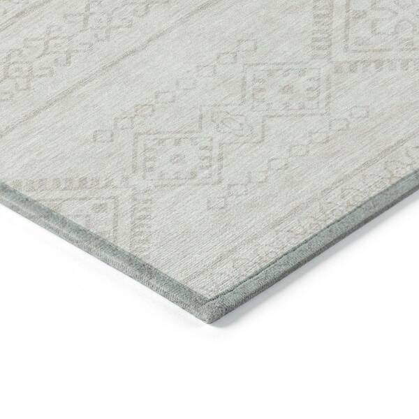 Chantille Machine Washable Indoor/Outdoor Abstract ACN901 Ivory 8 ft. x 8 ft. Area Rug