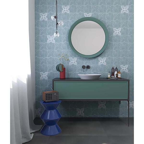 Apollo Tile Siena Pistachio Green 6-in x 6-in Matte Ceramic Stone Look Floor and Wall Tile (5.37-sq. ft/ Carton)