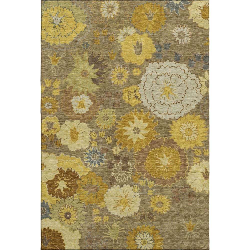 Mayfield Premium Machine Washable Abstract AMF2294 Mocha 10 ft. x 14 ft. Area Rug price history on PriceWatchPro