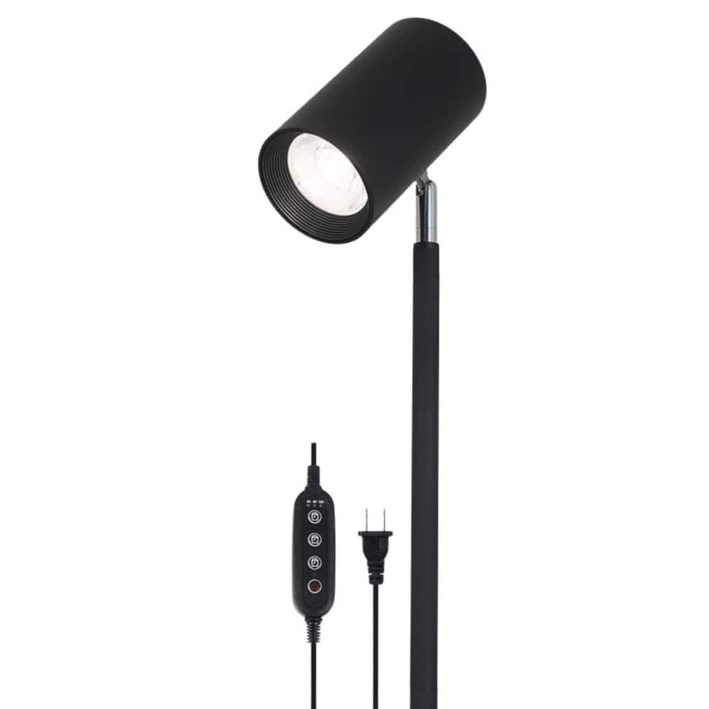 6.25 ft. 20-Watt Equivalent Black LED Grow Light Stand, Warm White with 4/8