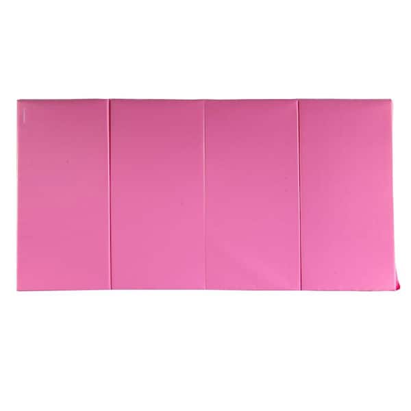Greatmats Folding Pink 4 ft. x 8 ft. x 1.5 in. 18 oz. Vinyl and Foam Gymnastics Mat