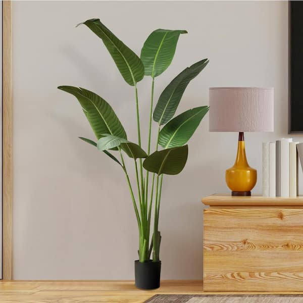 FOREVER LEAF 5 ft Bird of Paradise Artificial Plant - Tall Plants ...
