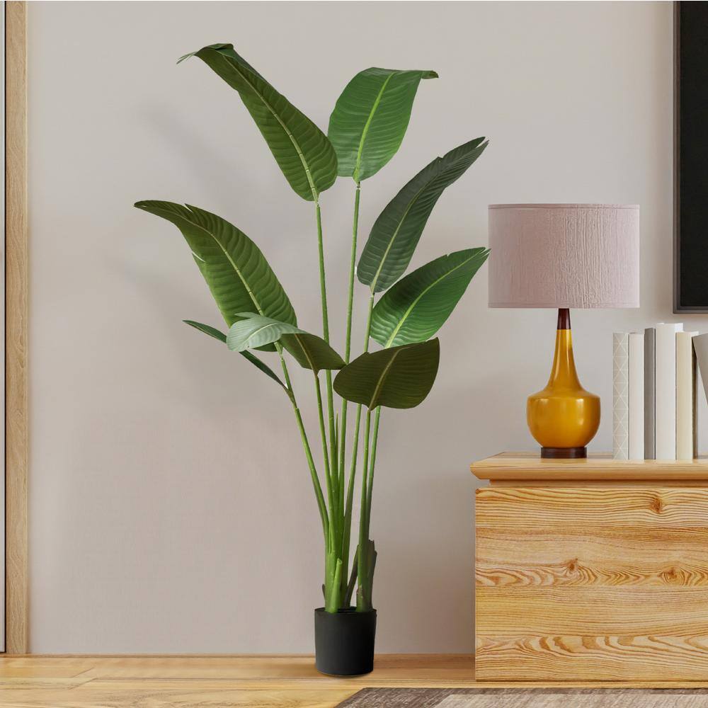 Eternal Paradise 60" Potted Bird of Paradise Artificial Floor Plant