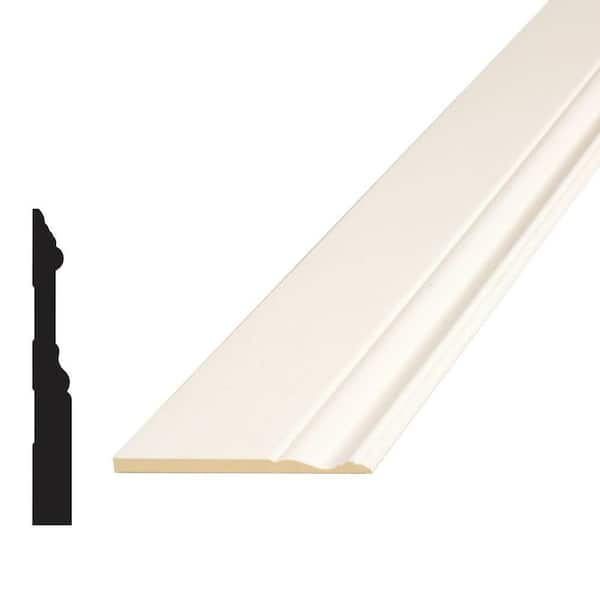 Alexandria Moulding 5/8 in. x 5-9/16 in. x 96 in. MDF Primed Fiberboard ...