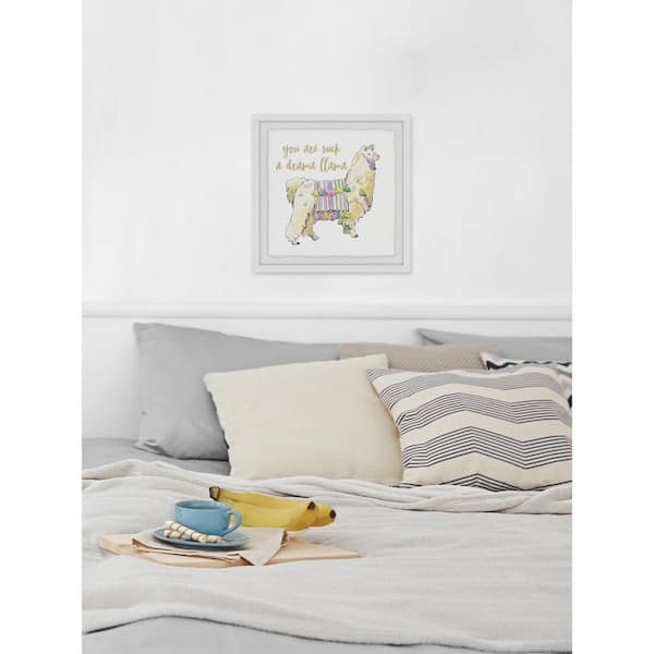 Unbranded 48 in. H x 48 in. W "Drama Llama" by Marmont Hill Framed Printed Wall Art