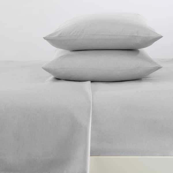 FRESHFOLDS 4-Piece Light Grey 100% Modal Jersey Knit Deep Pocket Full Sheet Set