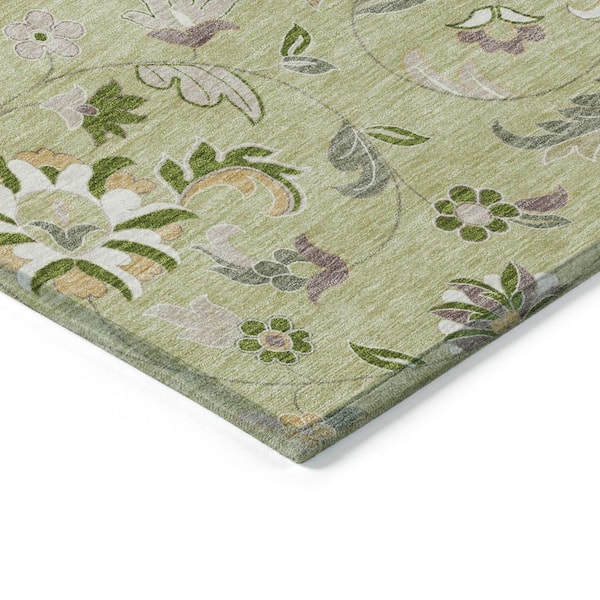 Chantille Machine Washable Indoor/Outdoor Abstract ACN1006 Aloe 1 ft. 8 in. x 2 ft. 6 in. Area Rug