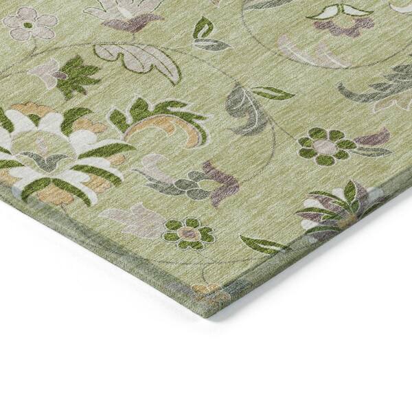 Chantille Machine Washable Indoor/Outdoor Abstract ACN1006 Aloe 2 ft. 3 in. x 7 ft. 6 in. Area Rug