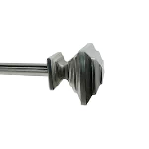 Industria 72 in. - 144 in. Adjustable Single 3/4in Diam. Rod in Brushed Nickel with Stacked Finial