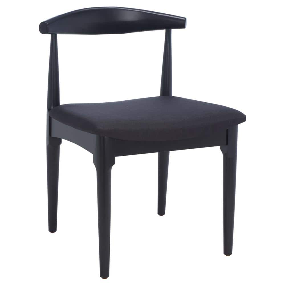 Lionel Retro Black Upholstered Wood Dining Chair Set