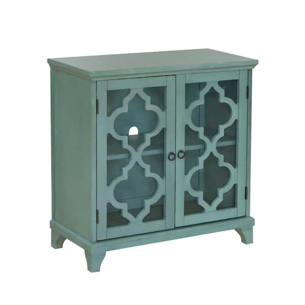 HMIDEA 2-Door Blue Accent Cabinet