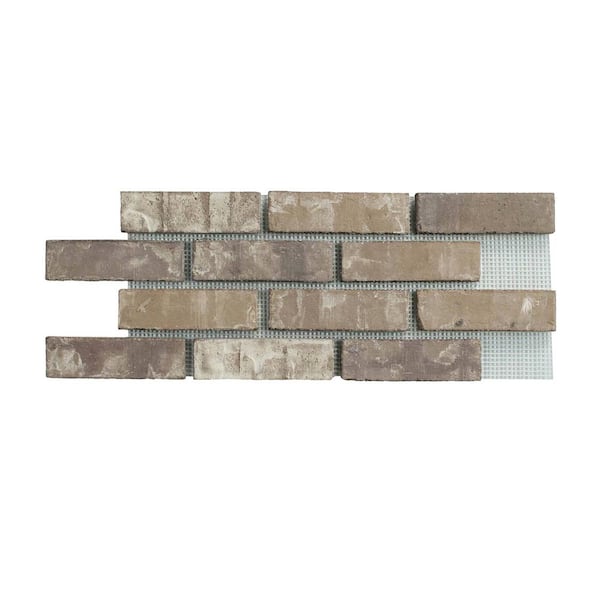 Brickwebb Little Cottonwood Thin Brick Sheets - Flats (Box of 5 Sheets) - 28 in. x 10.5 in. (8.7 sq. ft.)
