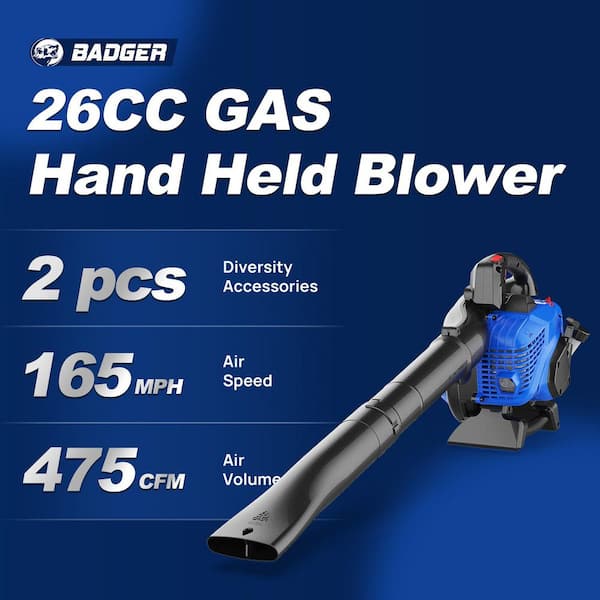 Gas 26cc Hand Held Blower 165MPH 475CFM