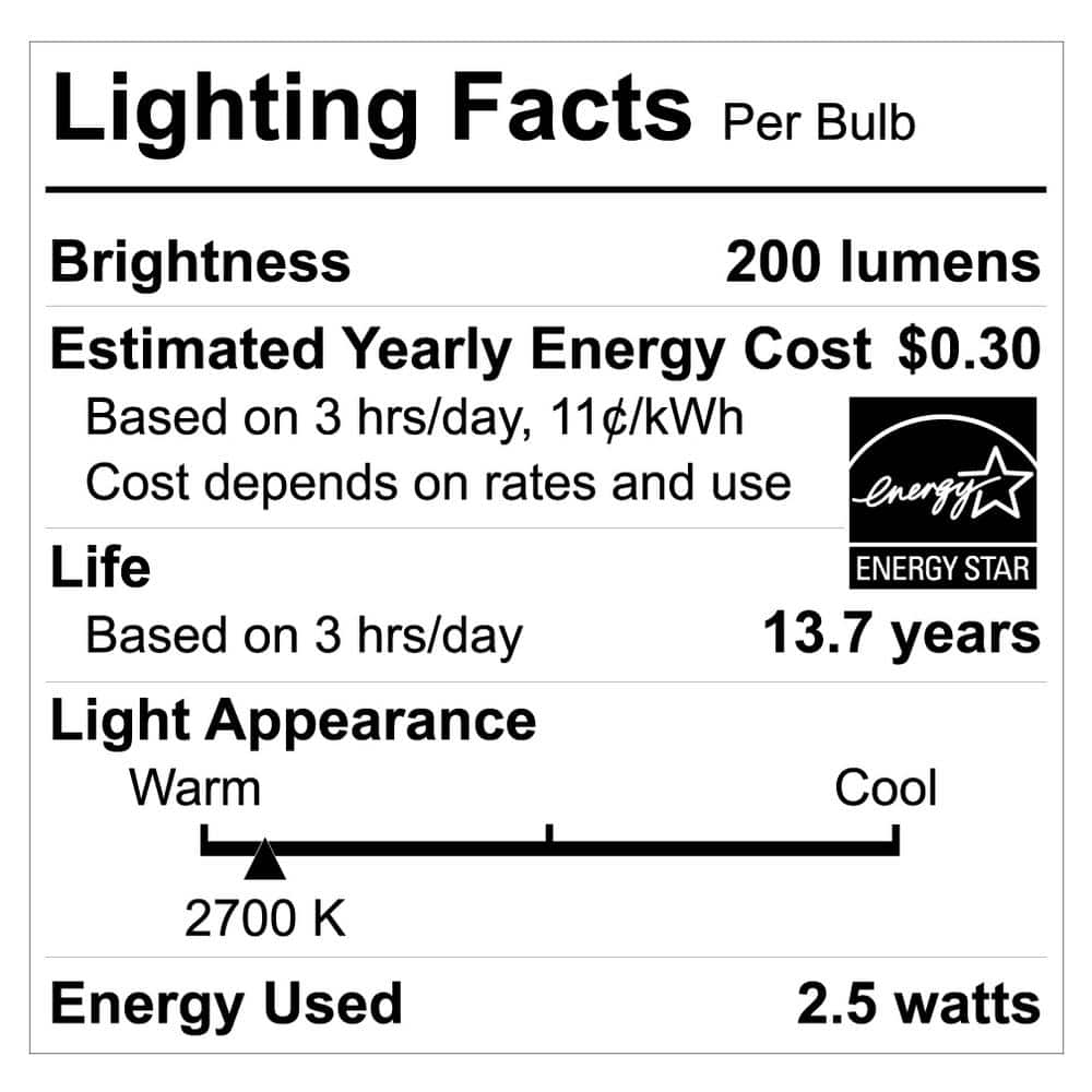 25-Watt Equivalent Clear Glass Vintage LED Light Bulb Soft White