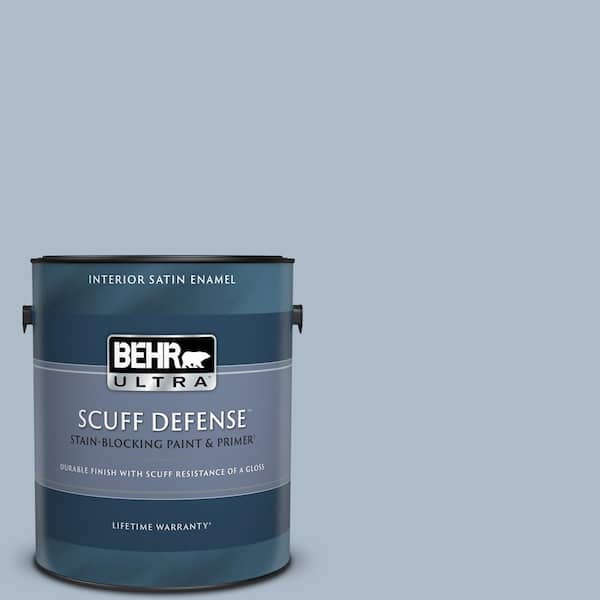 BEHR ULTRA 1 gal. #PPU15-16 Simply Blue Extra Durable Satin Enamel Interior Paint & Primer