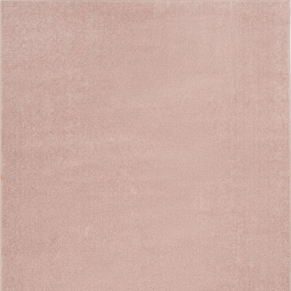 6 ft. x 9 ft. Pink Woven Polypropylene  Indoor/Outdoor Area Rug