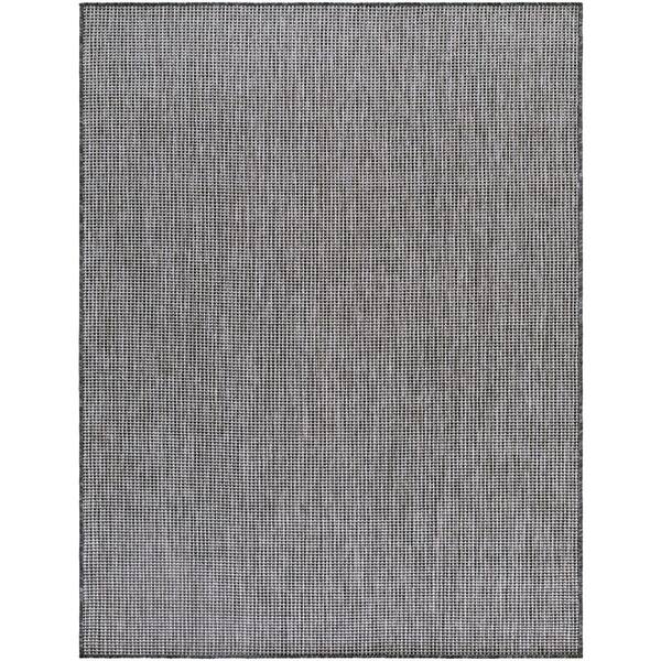 Galey Alix Barberry 9 ft. 2 in. x 12 ft. Indoor/Outdoor Area Rug, Black Area Rug