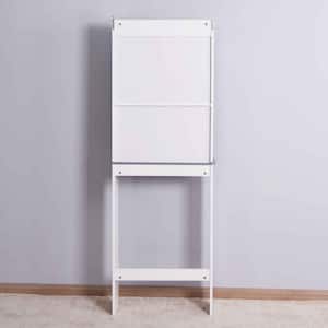 23.2 in. W x 68 in. H x 7.5 in. D White Over-the-Toilet Storage