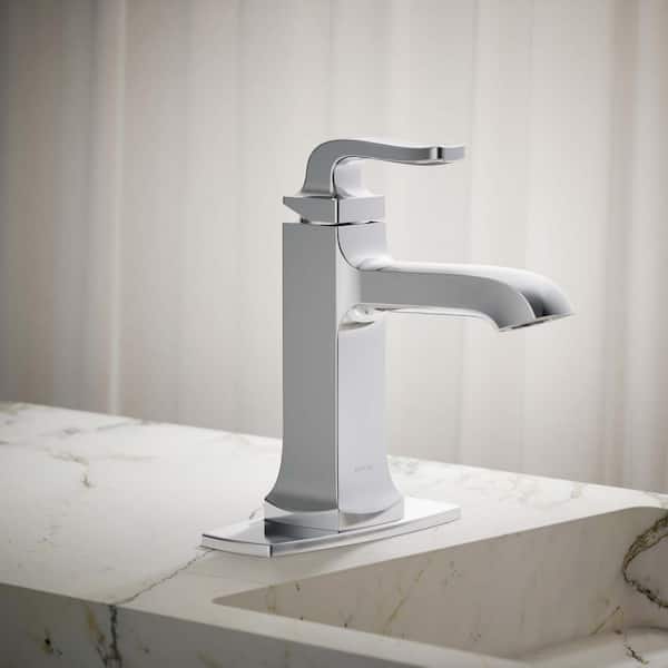 KOHLER Rubicon Single Hole Single Handle Bathroom Faucet in Polished Chrome