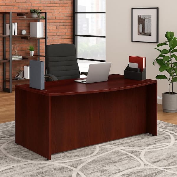Pery 41 in. Rectangle Mahogany Red Wood Office Desk