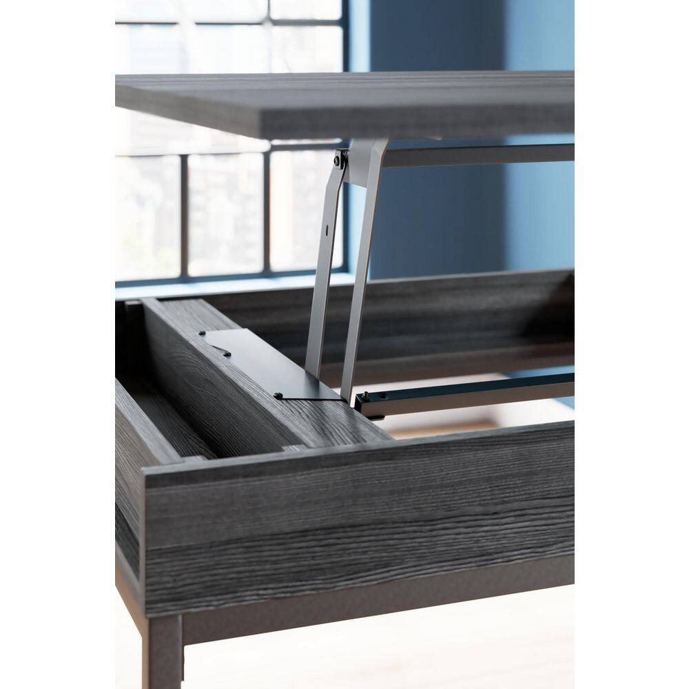 Sleek Black 36" Contemporary Home Office Desk with USB Port