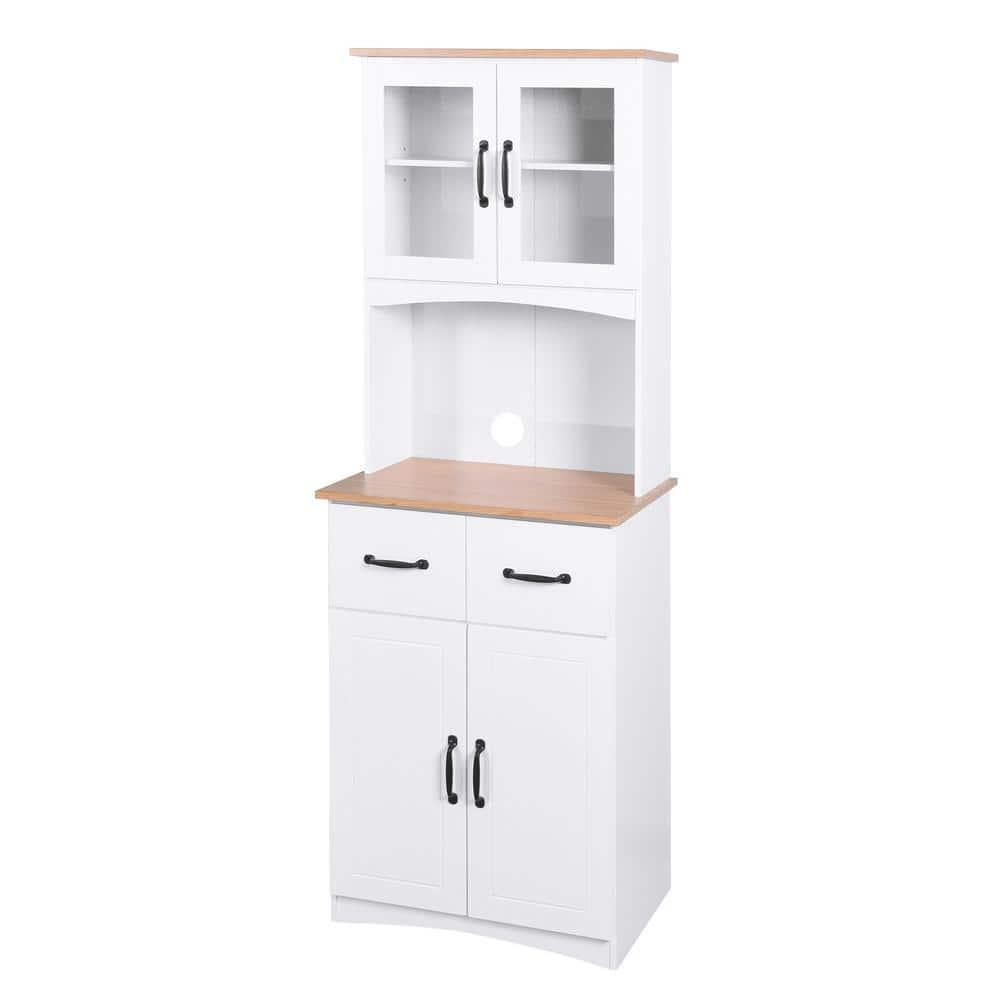 Aoibox 15.75 in. D × 23.62 in. W × 66.90 in. H Wood Kitchen Pantry ...