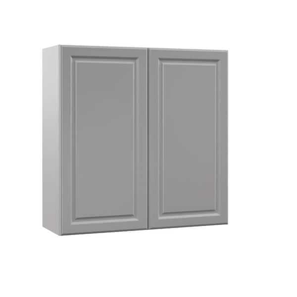 Hampton Bay Designer Series Elgin Assembled 36x36x12 in. Wall Kitchen Cabinet in Heron Gray