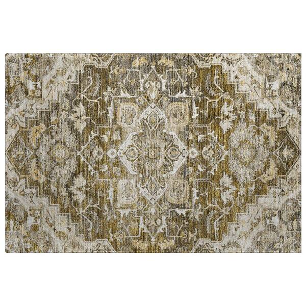Dream Shag Premium Machine Washable Abstract ADS774 Brown 2 ft. x 3 ft. Accent Rug