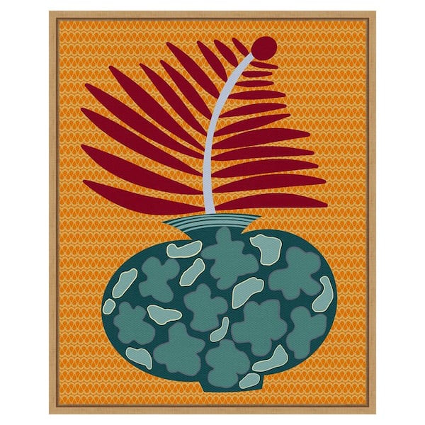 Amanti Art Snappy Botanical II by Regina Moore 23 in. W x 28 in. H. Canvas Wall Art Print Framed in Brown