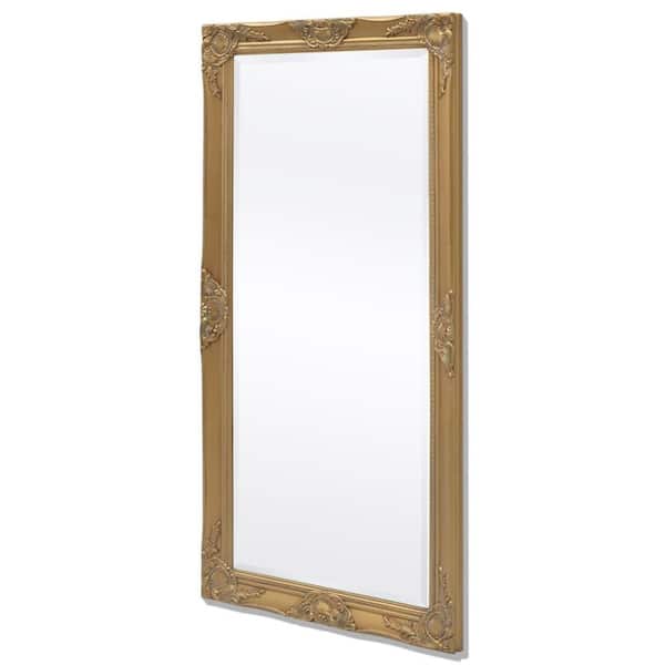 Unbranded 23.6 in. W x 47.2 in. H Rectangular Wood Framed Wall Mount Modern Decor Bathroom Vanity Mirror