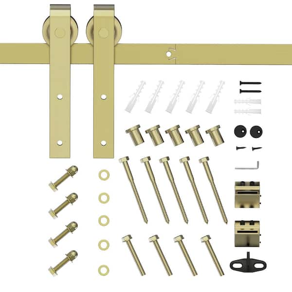 Movisa Gold Barn Door Track J-Type 79.2 in J Type/Double Track Combination/Single Door